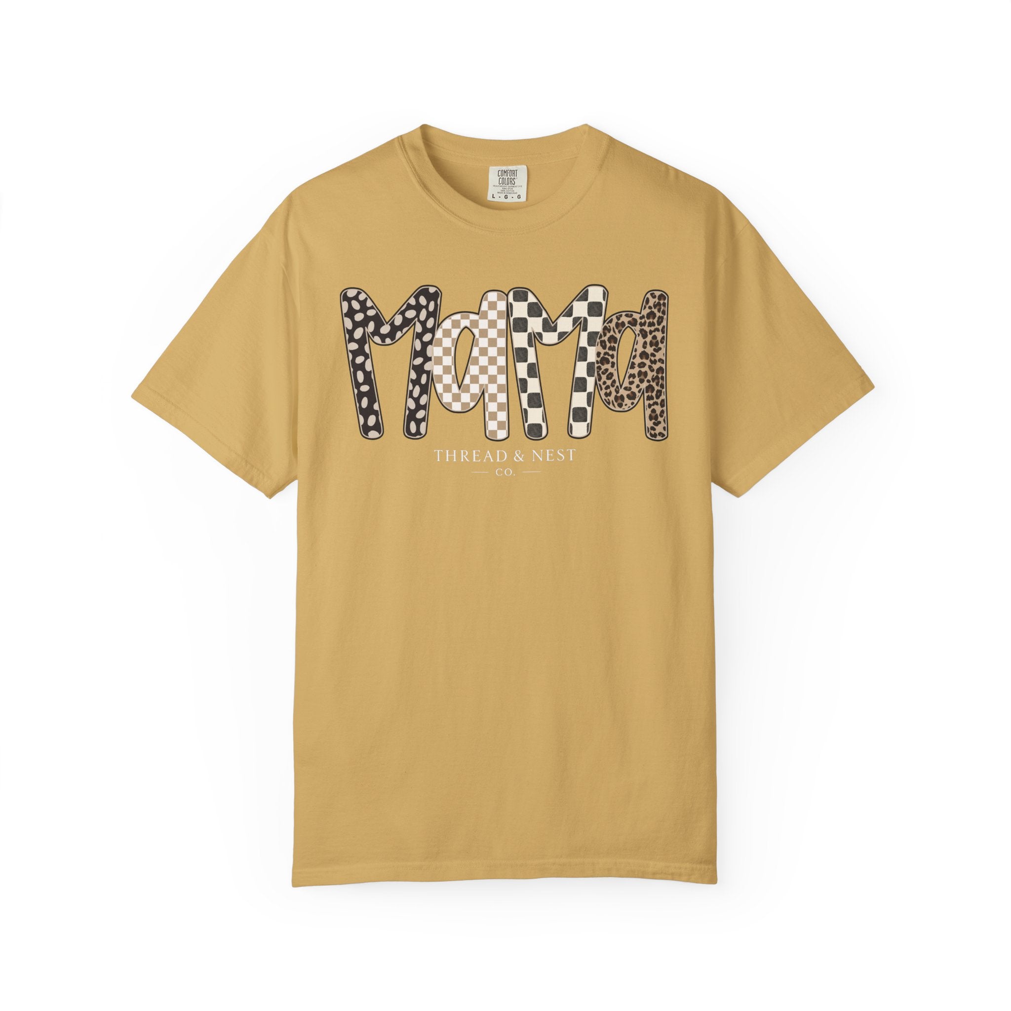 Mama Leopard & Plaid Graphic T-Shirt — Mom Gift, Mother's Day Tee
