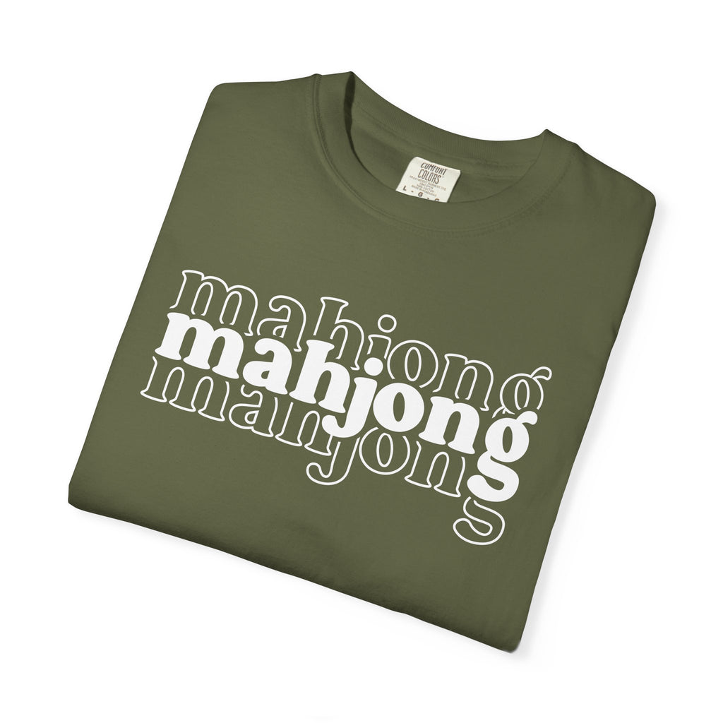 Mahjong Retro Logo T-Shirt — Vintage Game Night Tee
