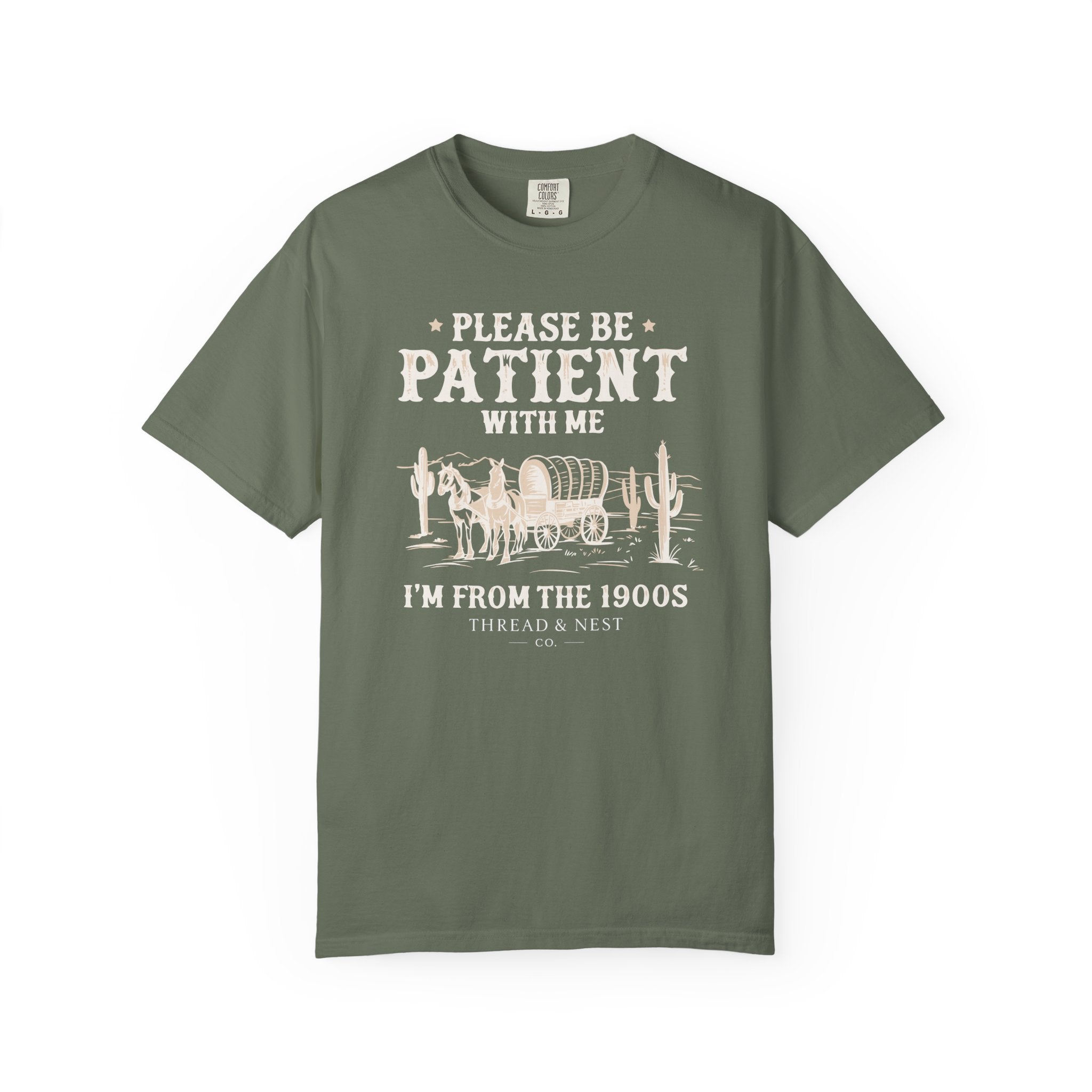 Please Be Patient With Me T-Shirt – "I’m From The 1900s" Vintage Wagon Graphic Tee