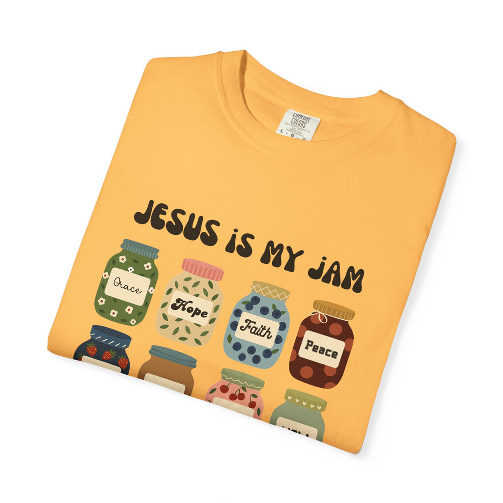 Jesus Is My Jam T-Shirt — Christian Faith Graphic Tee with Inspirational Jars