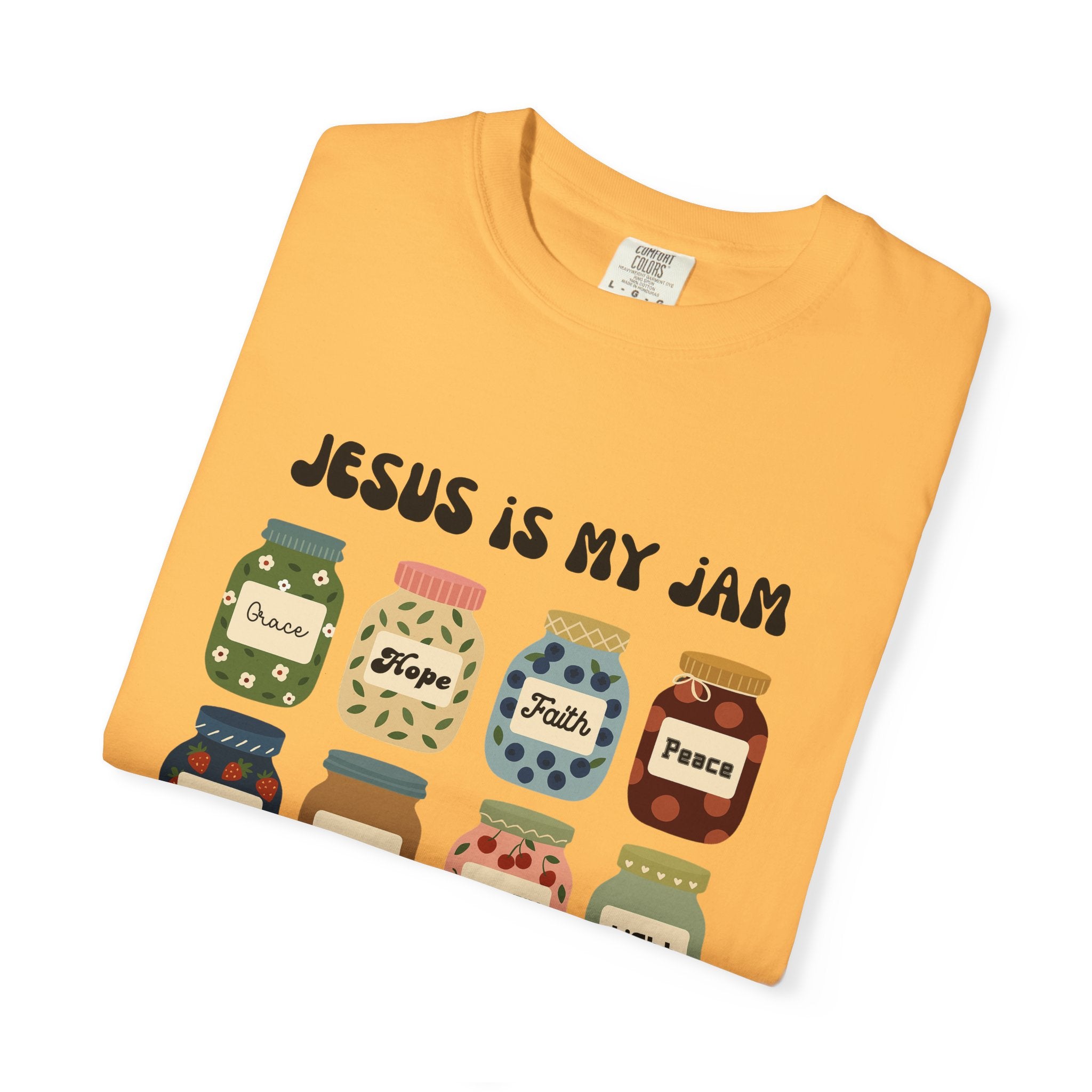 Jesus Is My Jam T-Shirt — Christian Faith Graphic Tee with Inspirational Jars