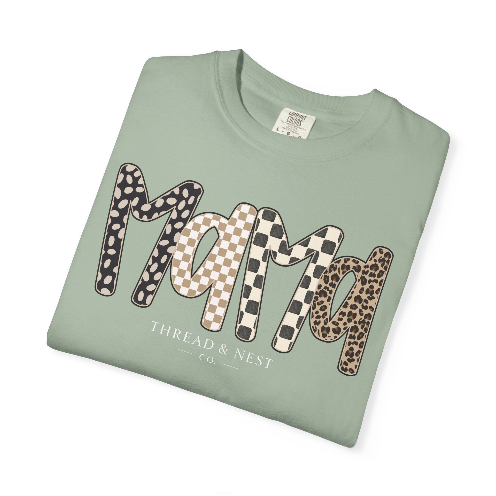 Mama Leopard & Plaid Graphic T-Shirt — Mom Gift, Mother's Day Tee