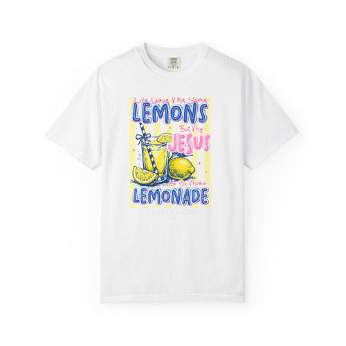 Lemons Into Lemonade Christian T-Shirt — 'He Gave Me Lemons But Why Jesus' Graphic Tee