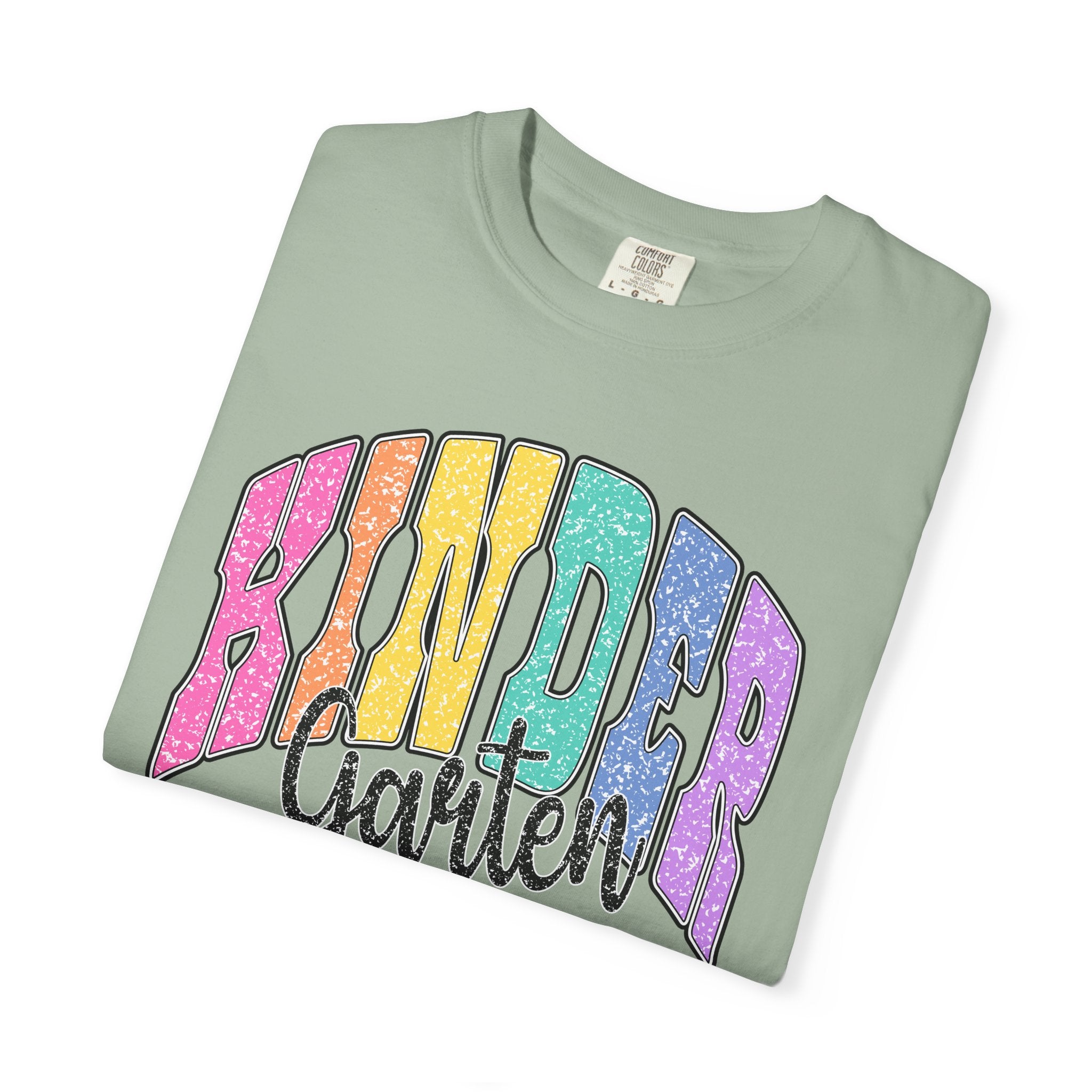 Kindergarten Rainbow T-Shirt — Colorful Back to School Tee