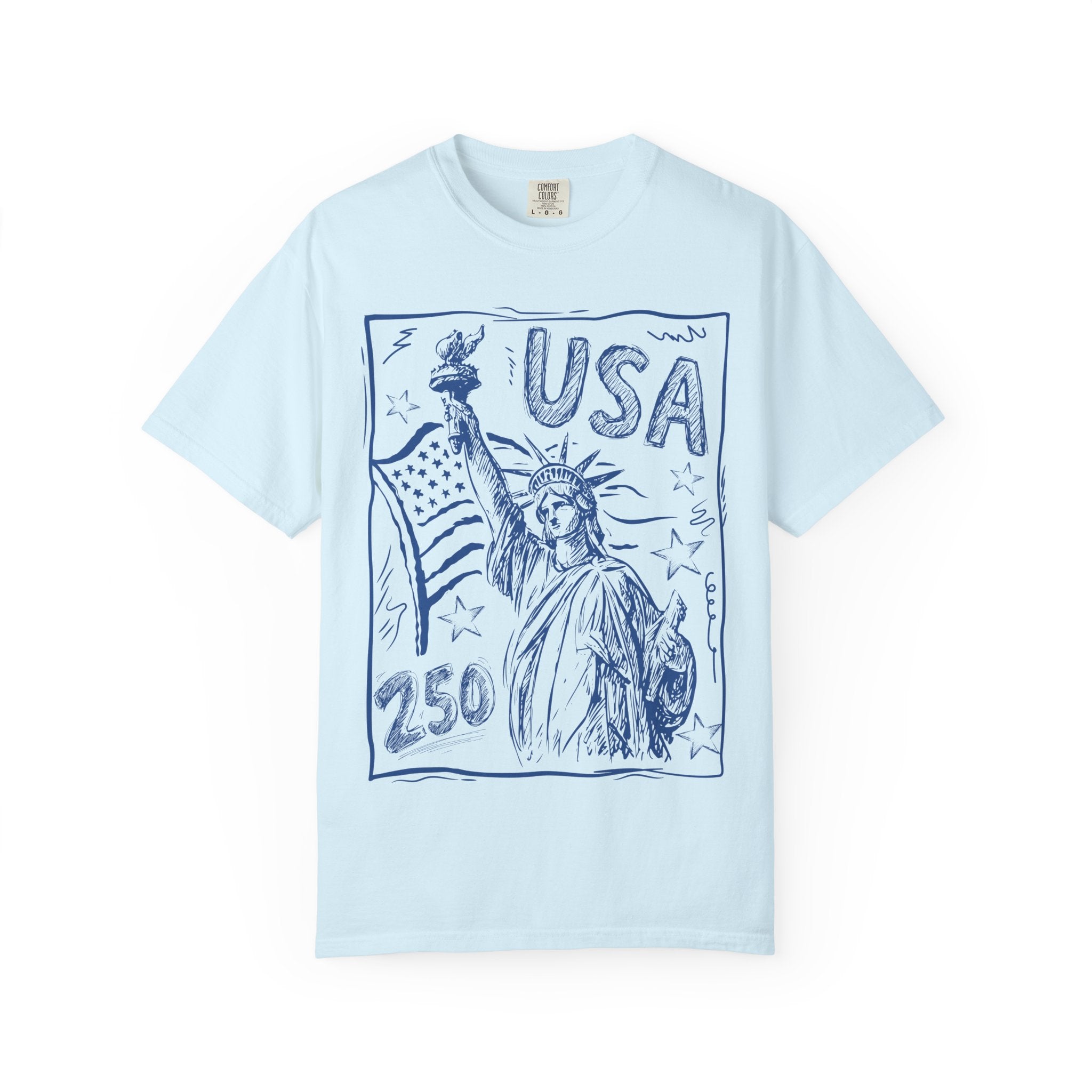 Liberty Sketch T‑Shirt — Statue of Liberty USA Graphic Tee