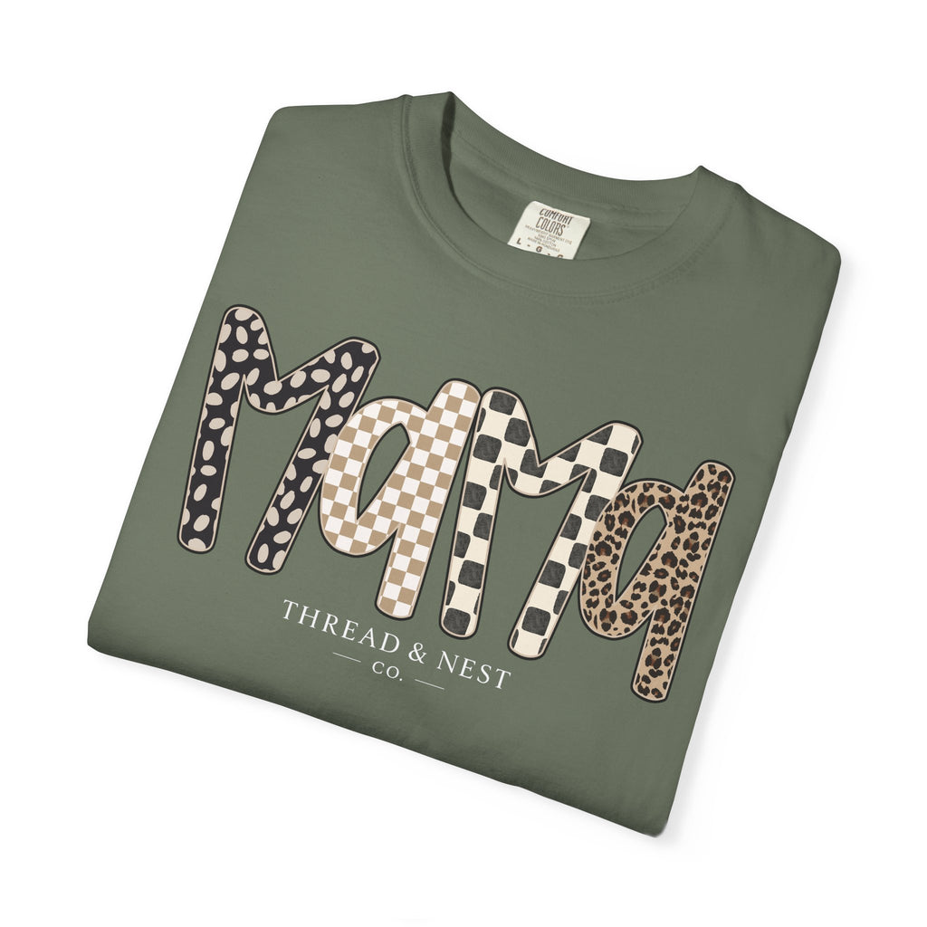 Mama Leopard & Plaid Graphic T-Shirt — Mom Gift, Mother's Day Tee