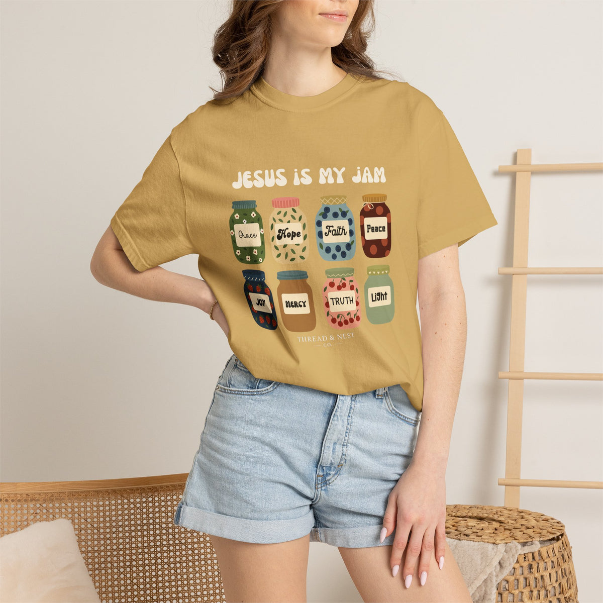 T-shirt — "Jesus Is My Jam" Christian Faith Graphic Tee