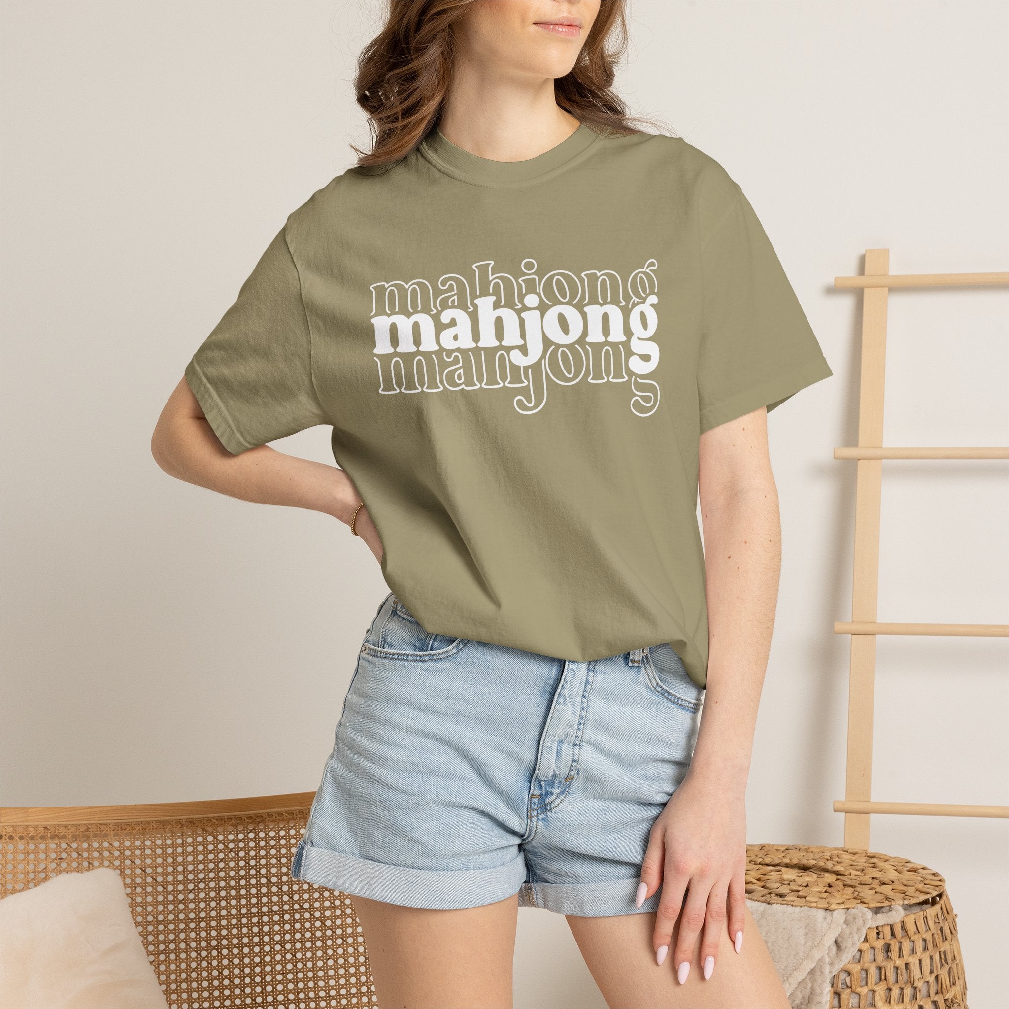 Mahjong Retro Logo T-Shirt — Vintage Game Night Tee
