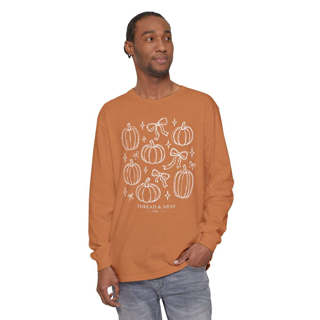 Pumpkin Sketch Long Sleeve Tee