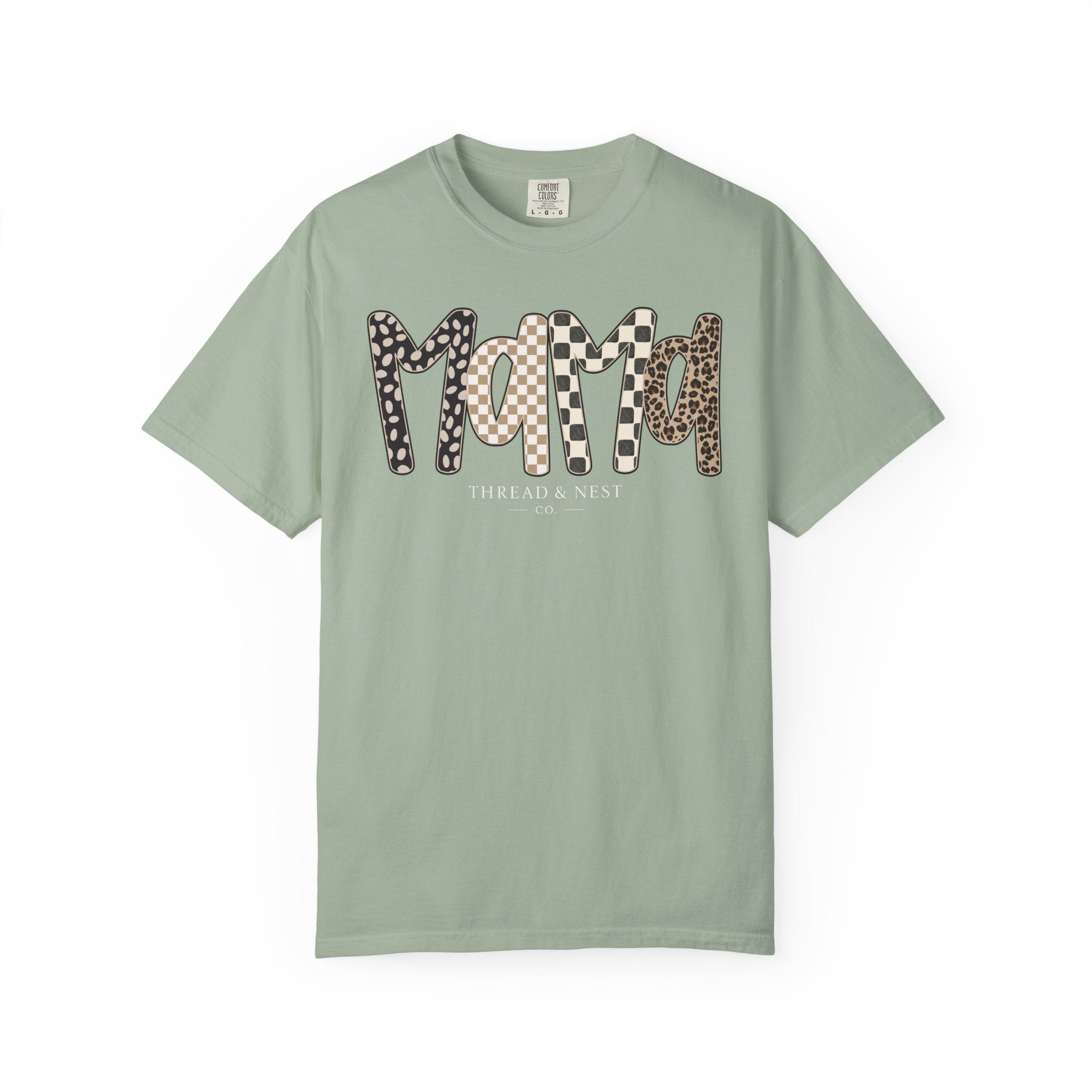 Mama Leopard & Plaid Graphic T-Shirt — Mom Gift, Mother's Day Tee