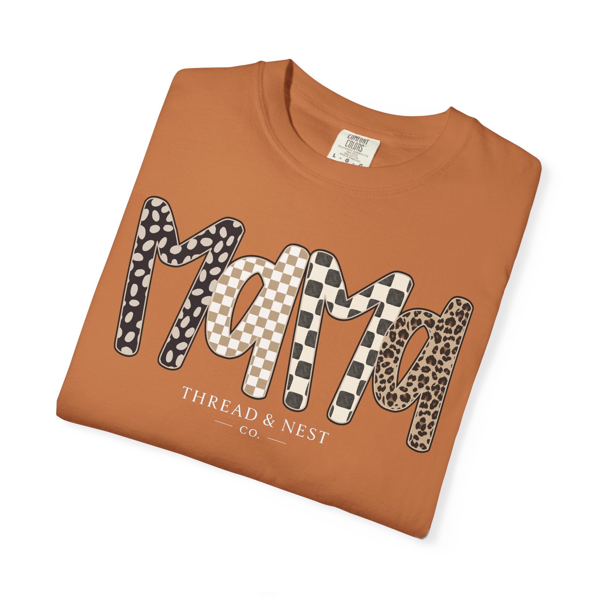 Mama Leopard & Plaid Graphic T-Shirt — Mom Gift, Mother's Day Tee