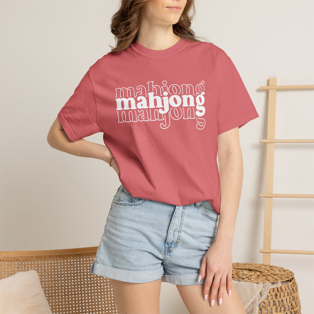 Mahjong Retro Logo T-Shirt — Vintage Game Night Tee