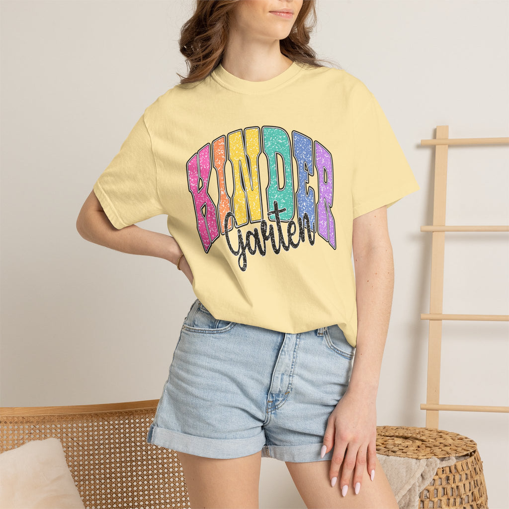 Kindergarten Rainbow T-Shirt — Colorful Back to School Tee
