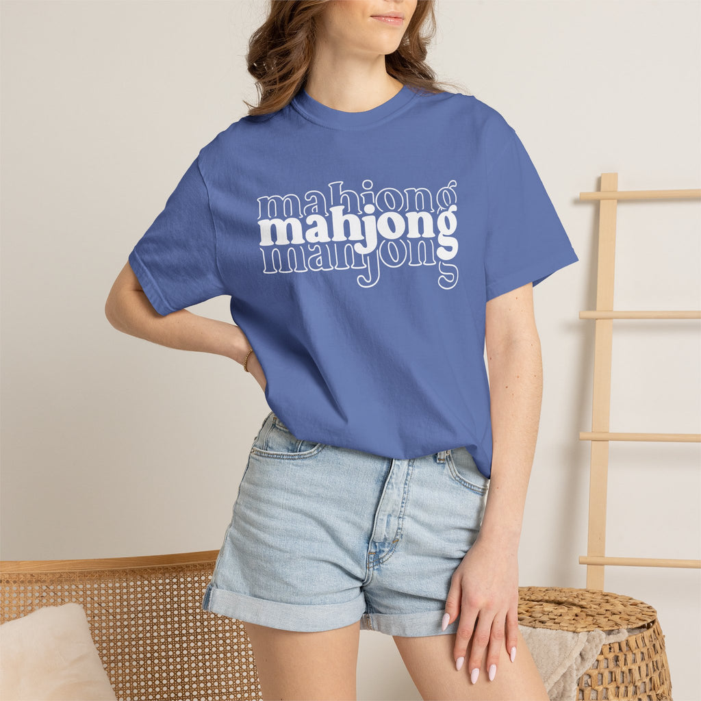 Mahjong Retro Logo T-Shirt — Vintage Game Night Tee